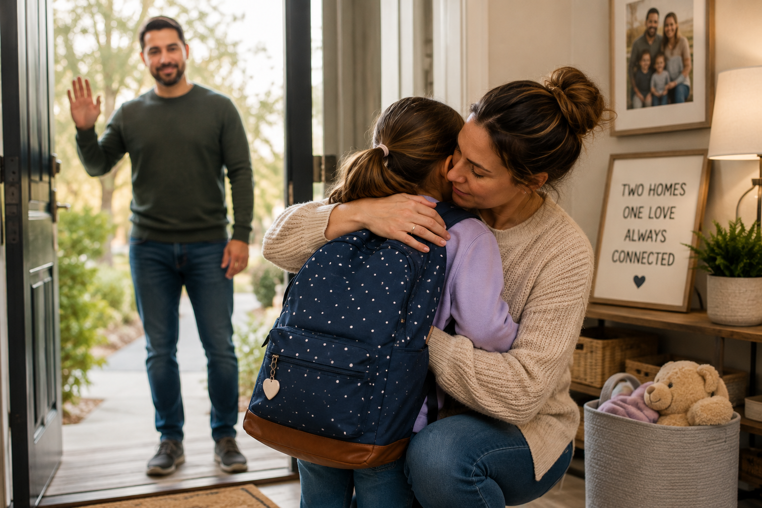 Moving between two homes can take more emotional energy than parents realize. Learn why shared custody transitions can feel difficult for children and how consistency, connection, and time to decompress may help.  Image Alt Text: