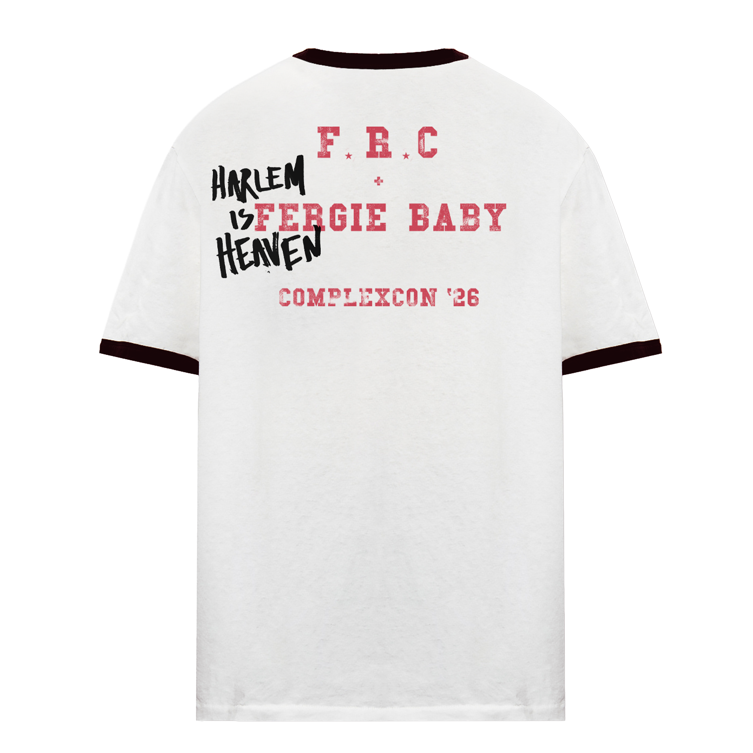 frc x fergie baby ringer t-shirt (white/black/red)