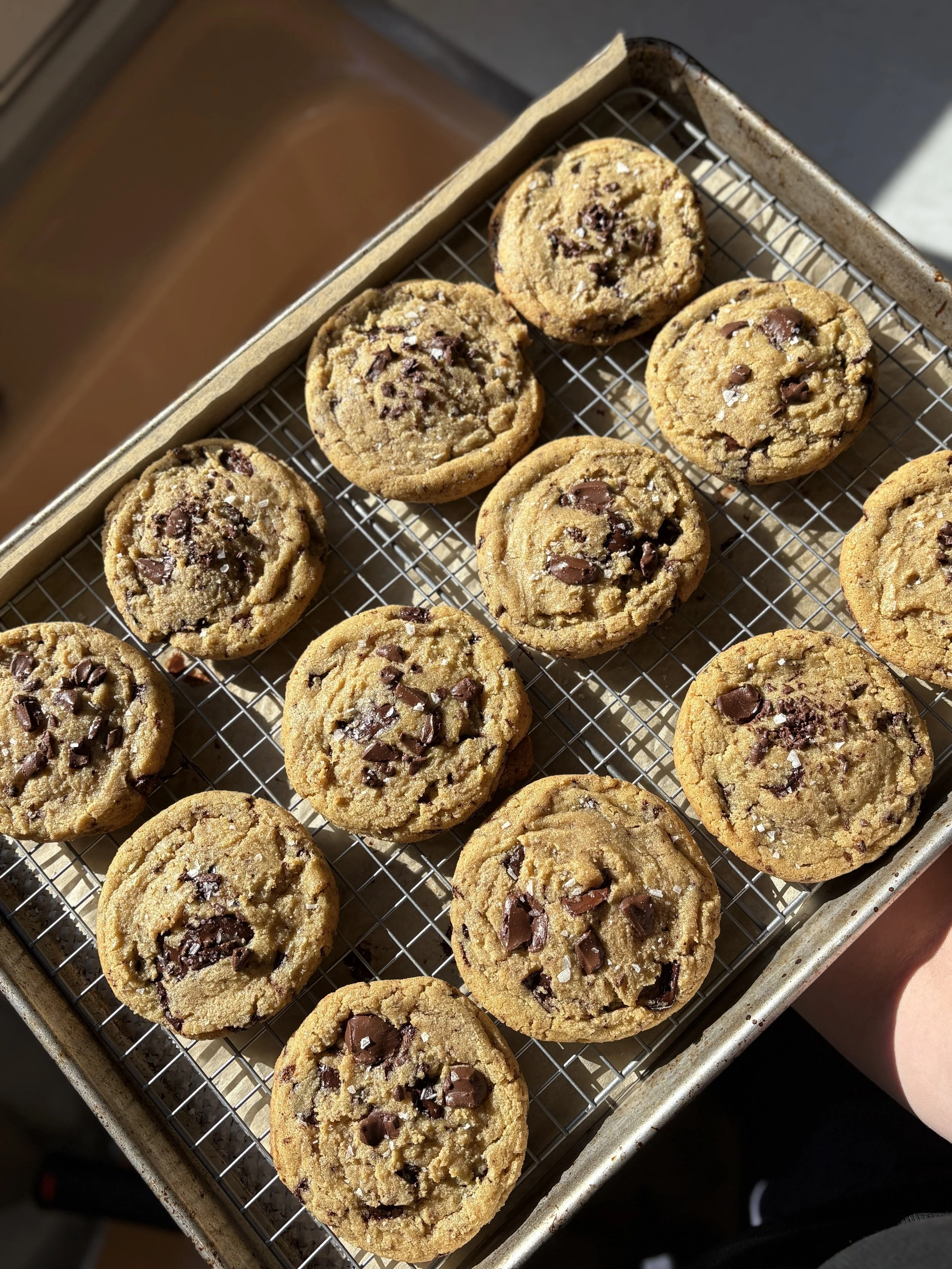 brown butter chocolate chunk cookies 
