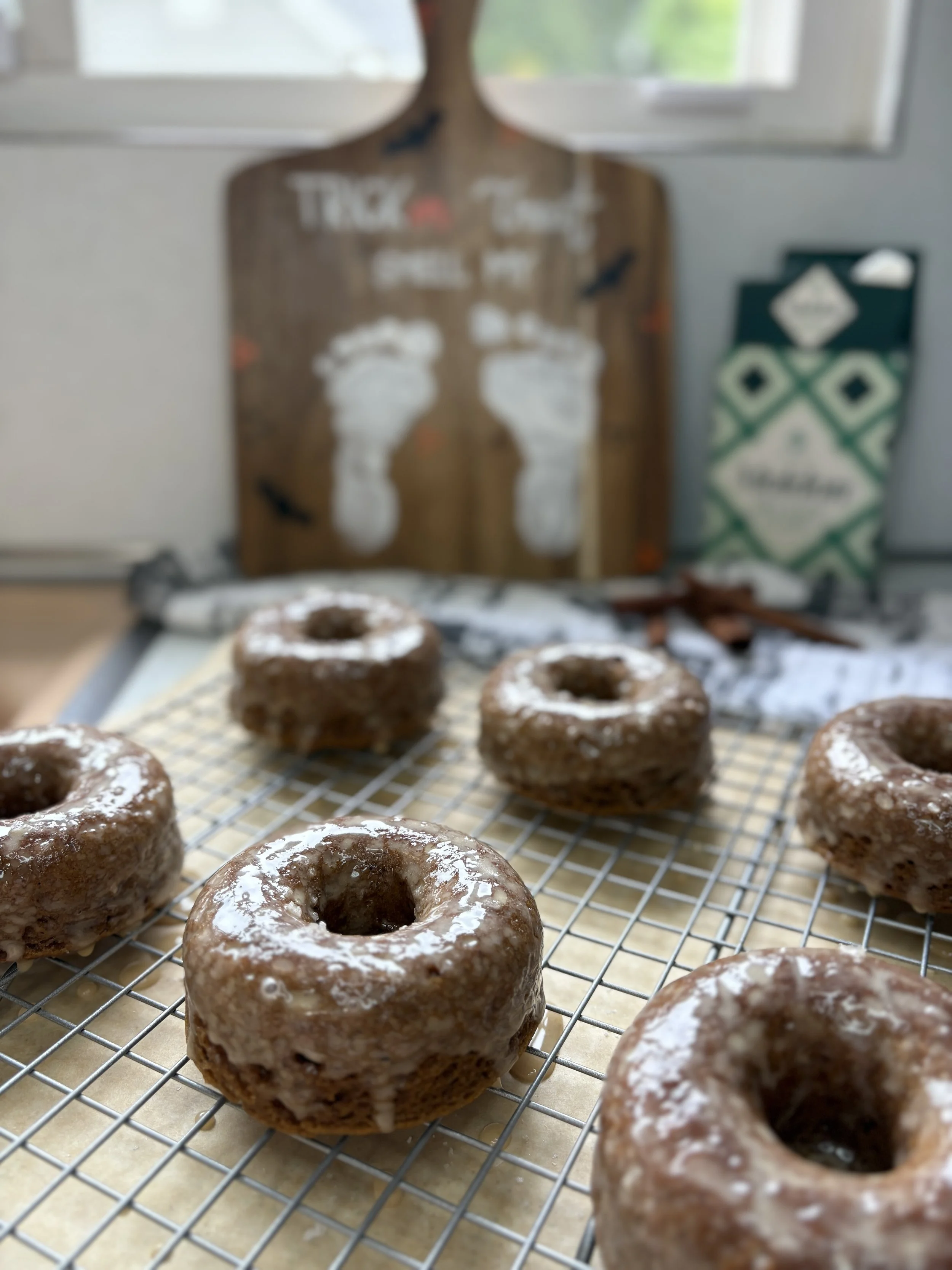 Salted maple pumpkin baked donuts 