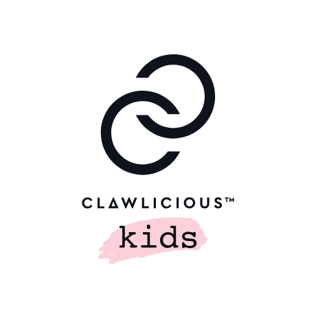 Logo with interconnected links and the words 'CLAWLICIOUS kids' beneath.