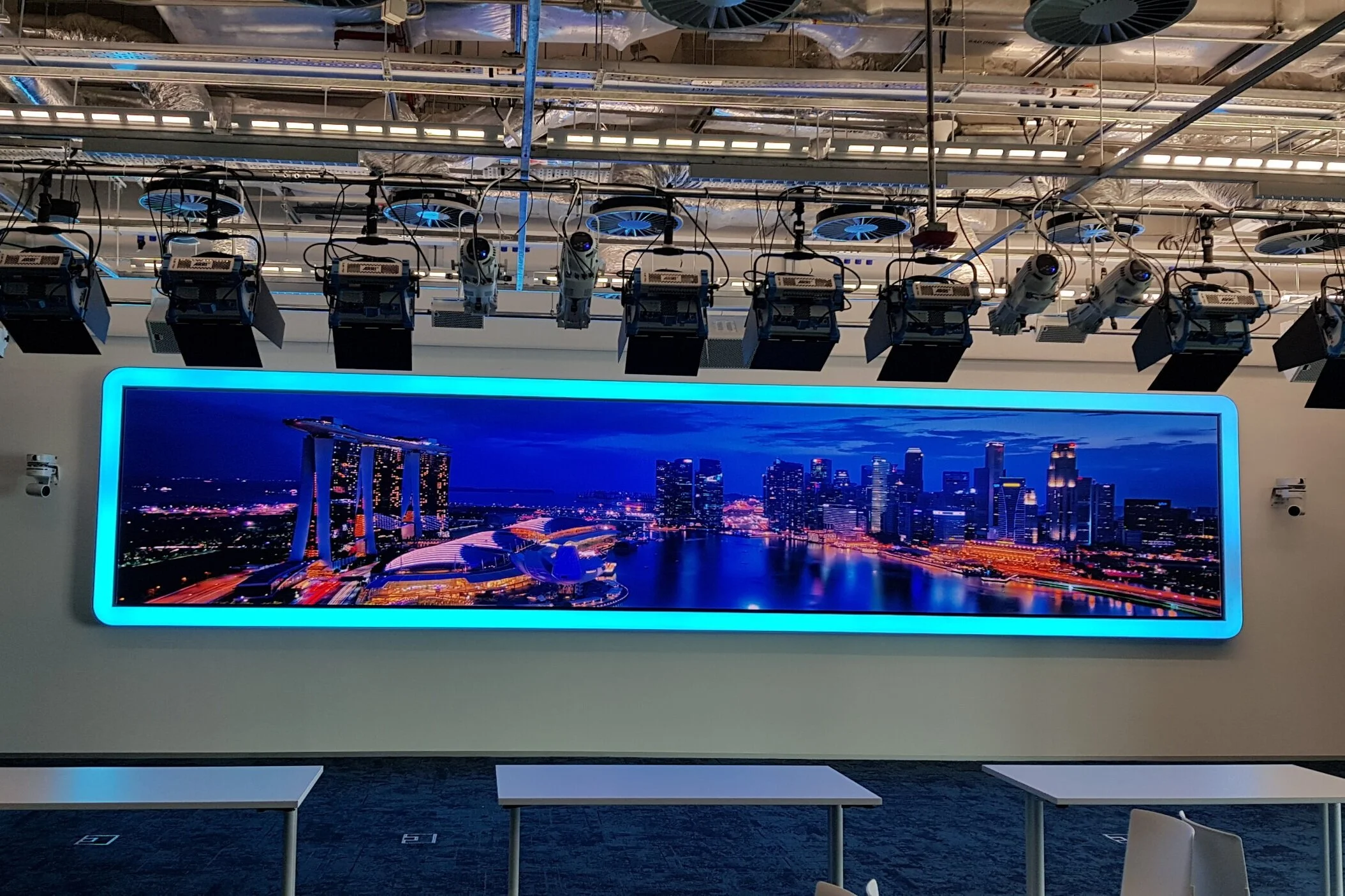 LED Video Wall in Facebook office Singapore