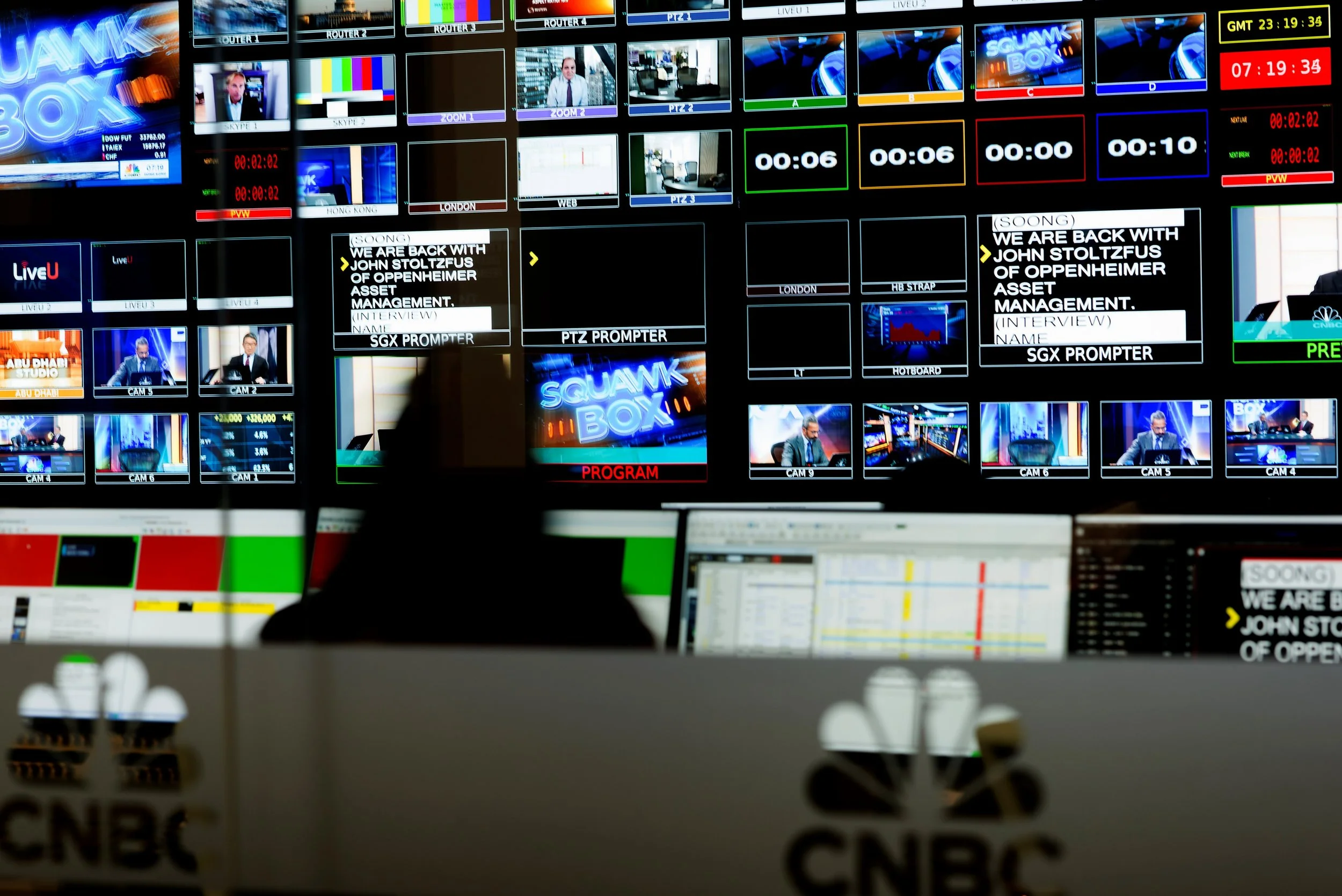 CNBC Singapore Program Control Room