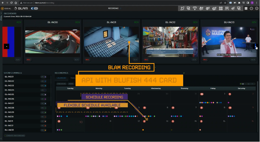 BLAM Recording integrated with Bluefish444 IngeStore