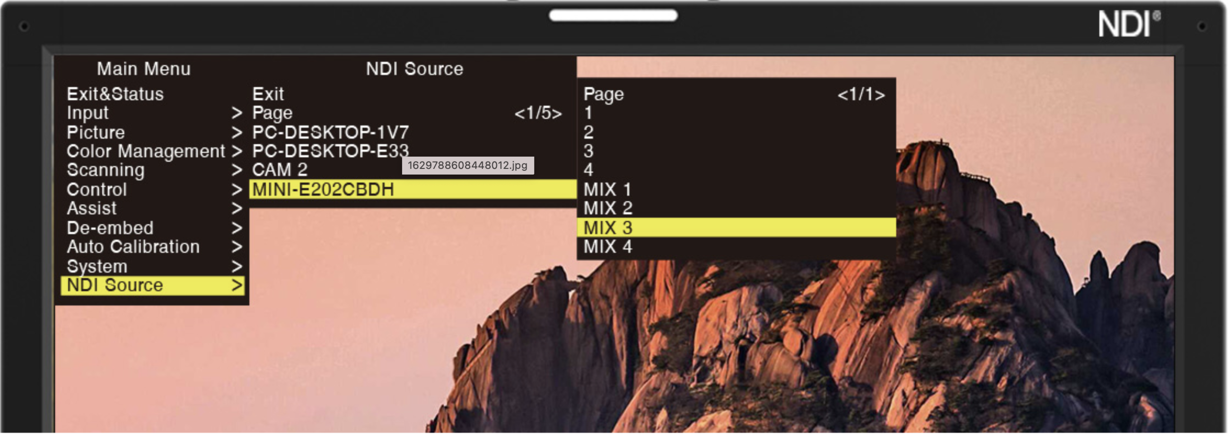 BM-215-NDI-broadcast monitor-source-selection