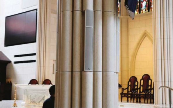 The priests and the choir monitor themselves from discreetly installed LX60 and LX10 models