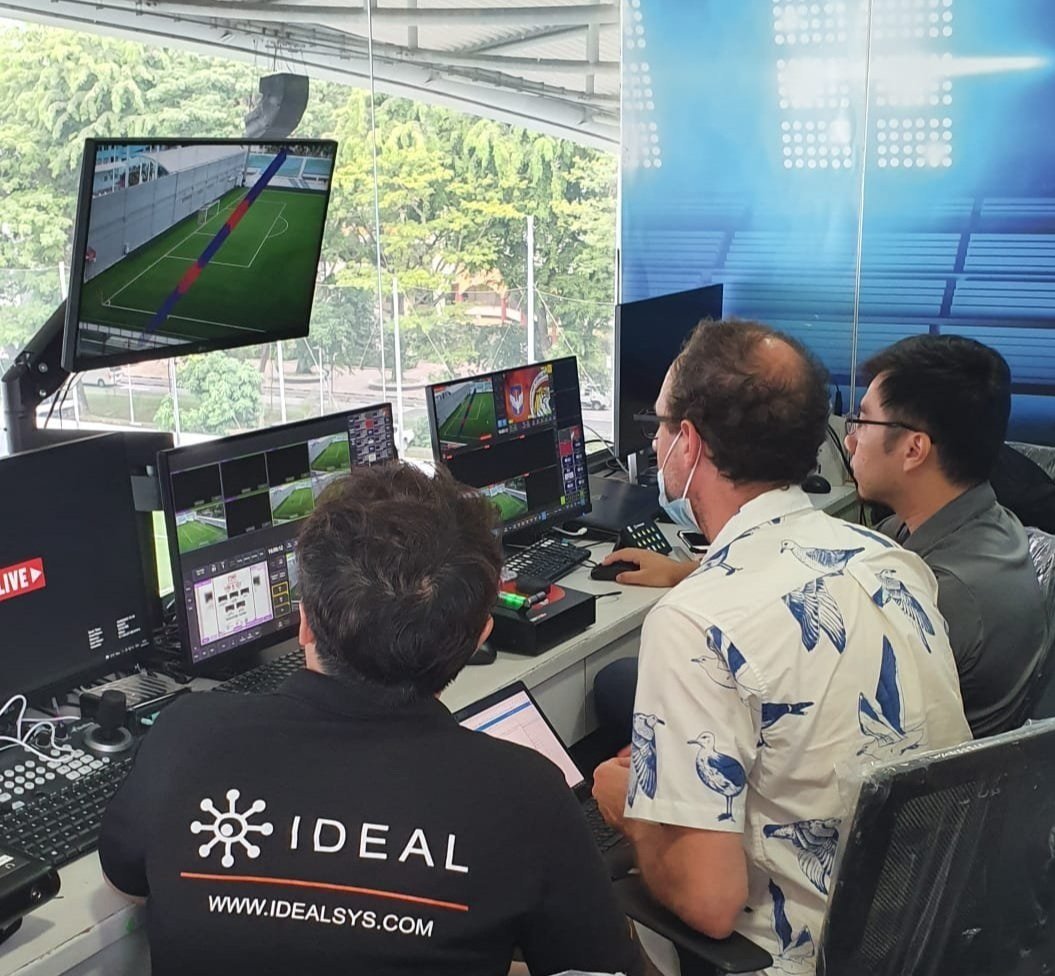 live sports broadcast control room