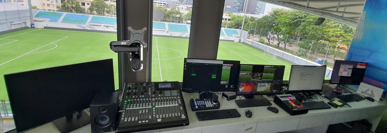 Football-sports-Live -Broadcasting-Control-Room