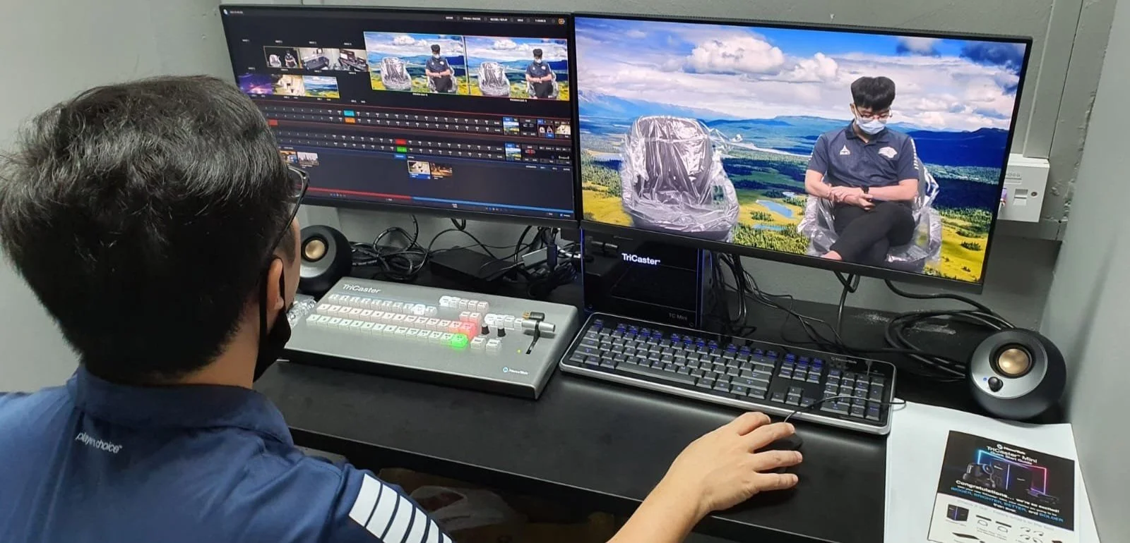 sports live broadcasting system_control_room