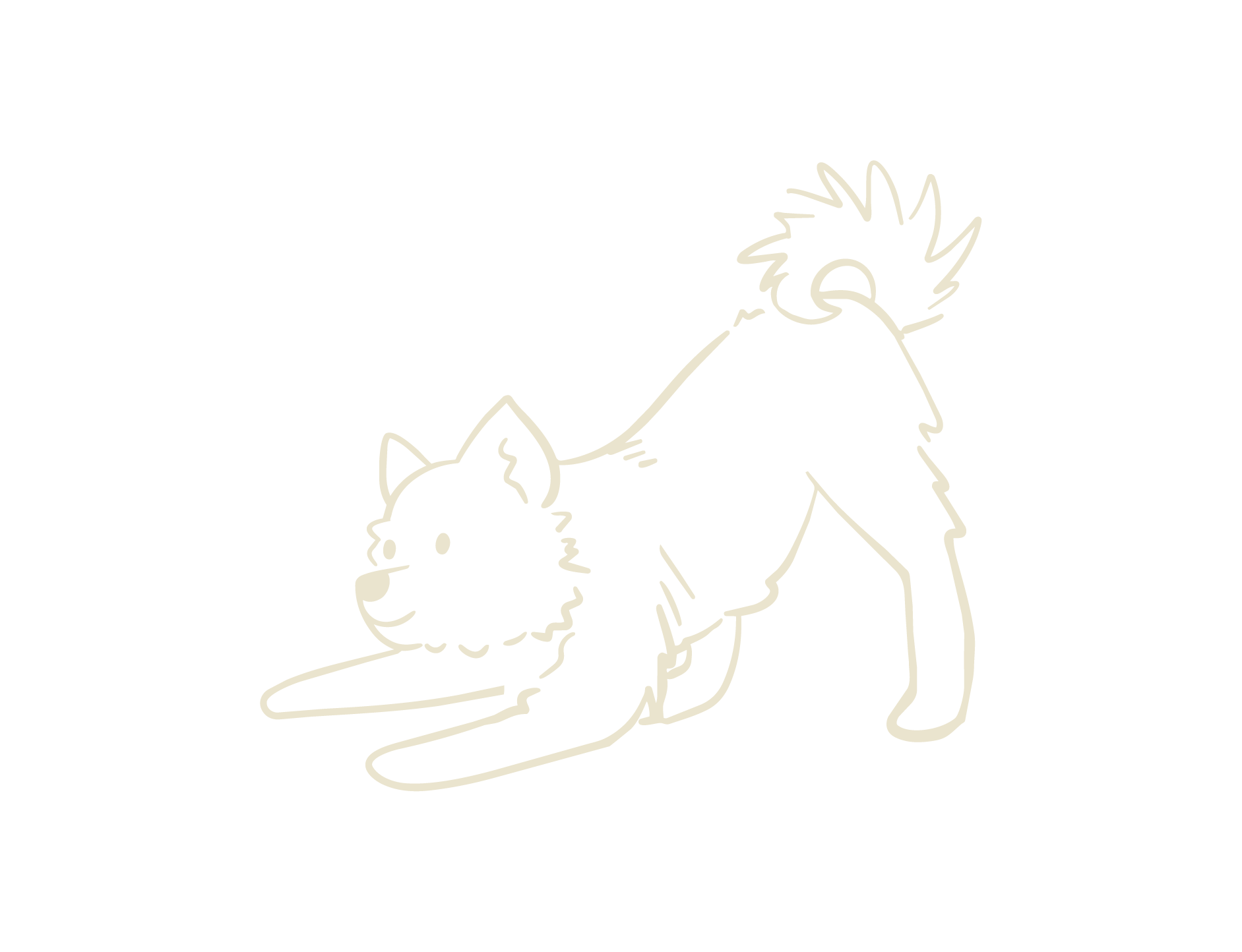 Line drawing of a lion with a smaller lion cub, both sitting on a patch of grass.