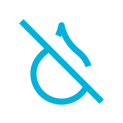 A black background with a blue wheelchair symbol crossed out, indicating no wheelchair access.