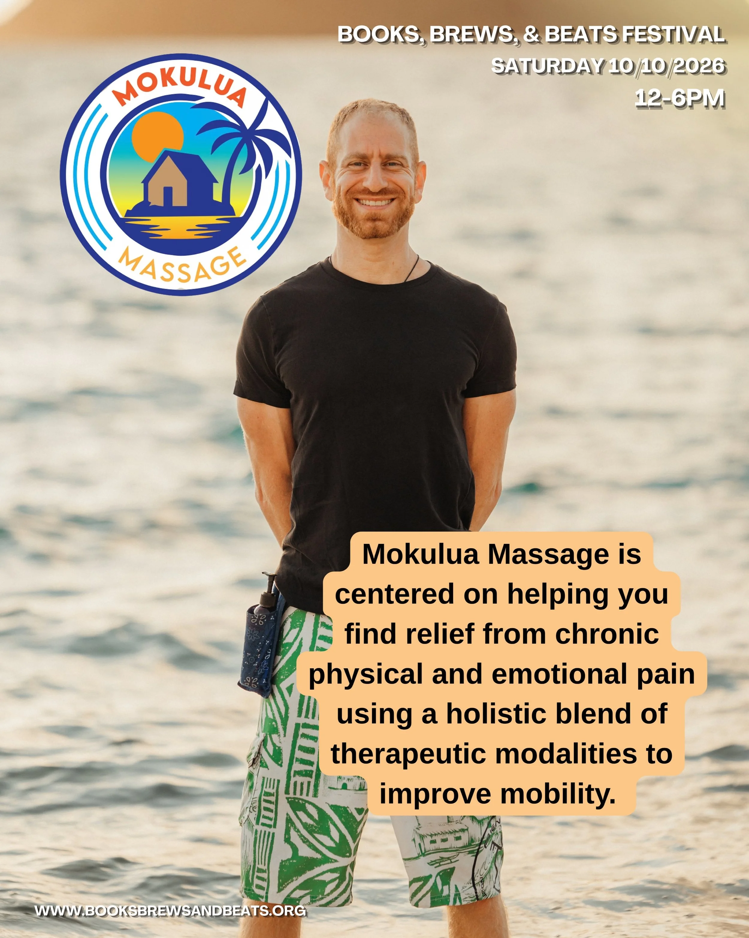 Imagine this. . .a good book, local market, a therapeutic massage by @mokulua_massage accompanied by the soundscape of live instrumentation, and a refreshing NA beverage. 😍

Great news: you won&rsquo;t have to imagine any longer as that will all be 