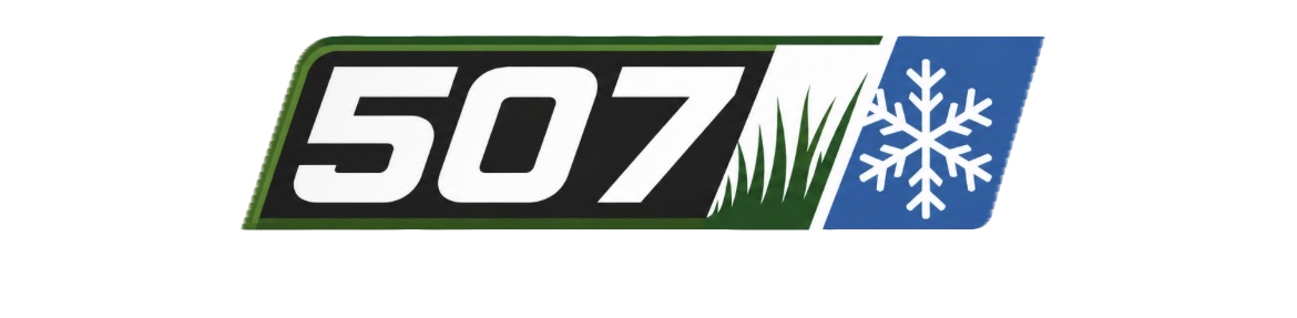 Environmental or weather-related logo with the number 507, grass and a snowflake symbol.