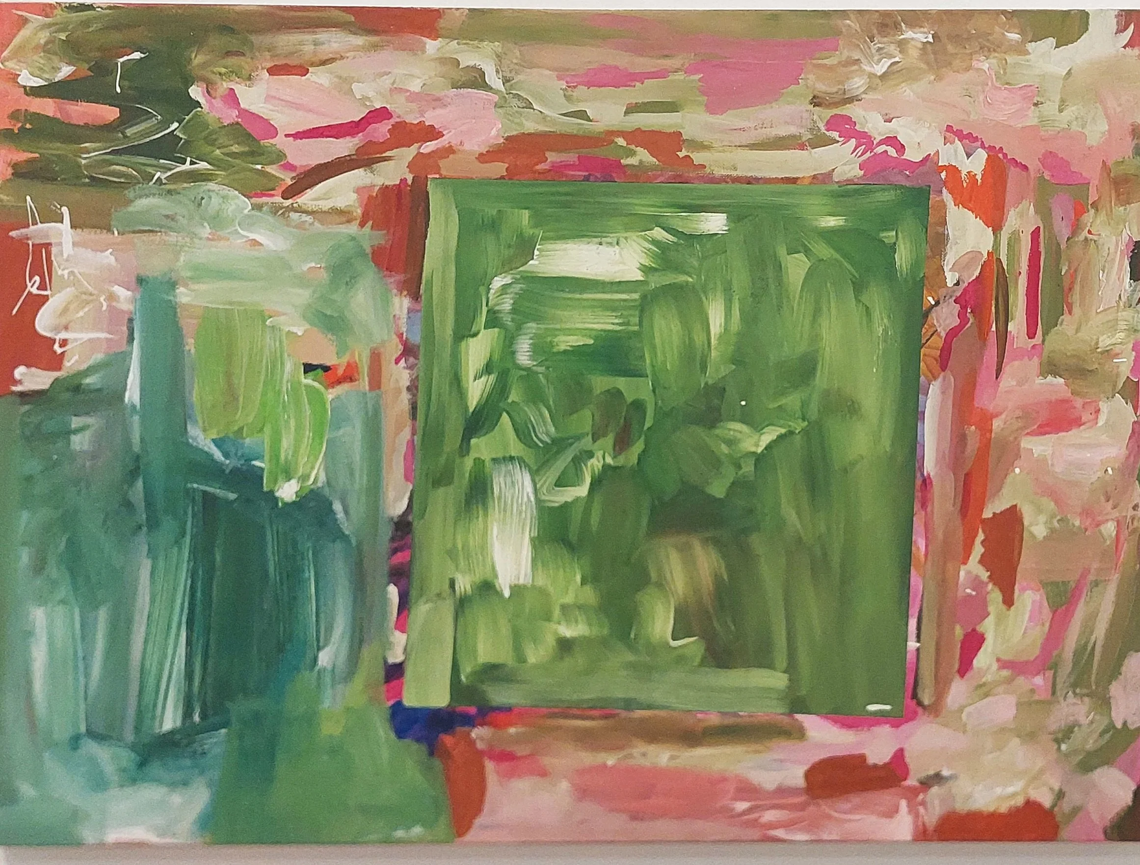 green and pink Acrylic on canvas 2025
