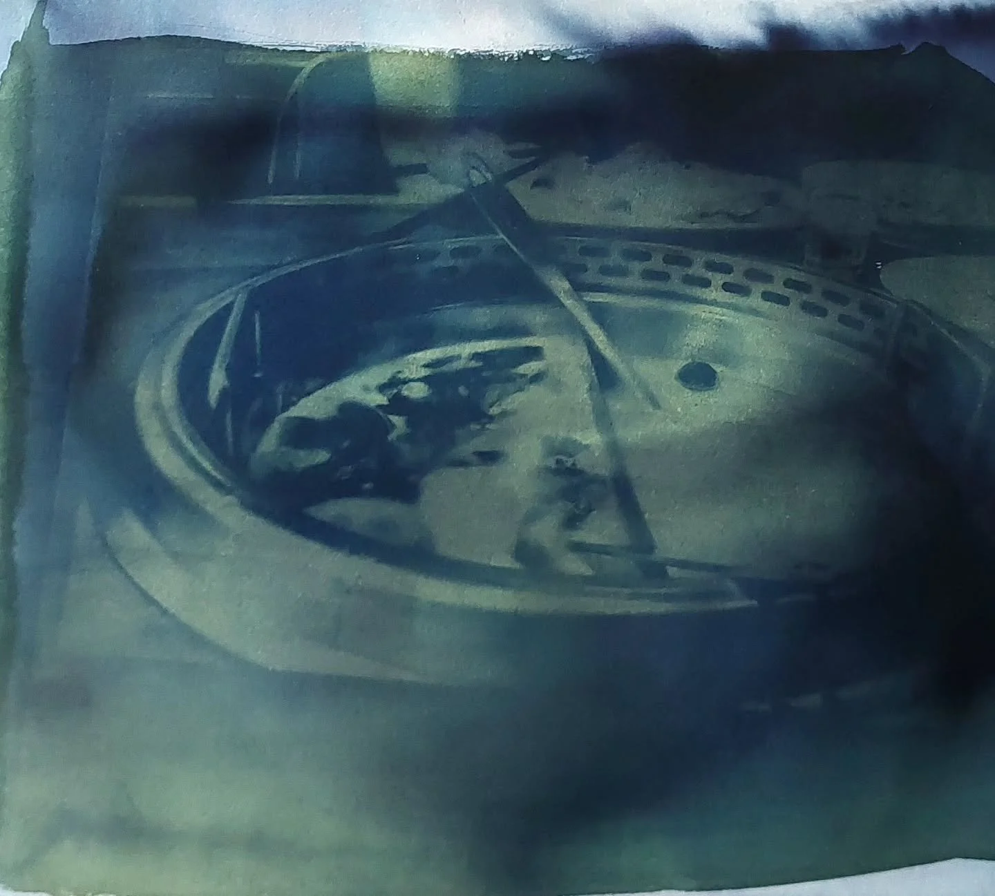 This is a cyanotype I made out of a diy Photo negative, I printed out. It's of a hotpot restaurant.Me and my sister went to over Christmas. I can't remember what we had , but I think it was really good. #art #melbourne #foodie