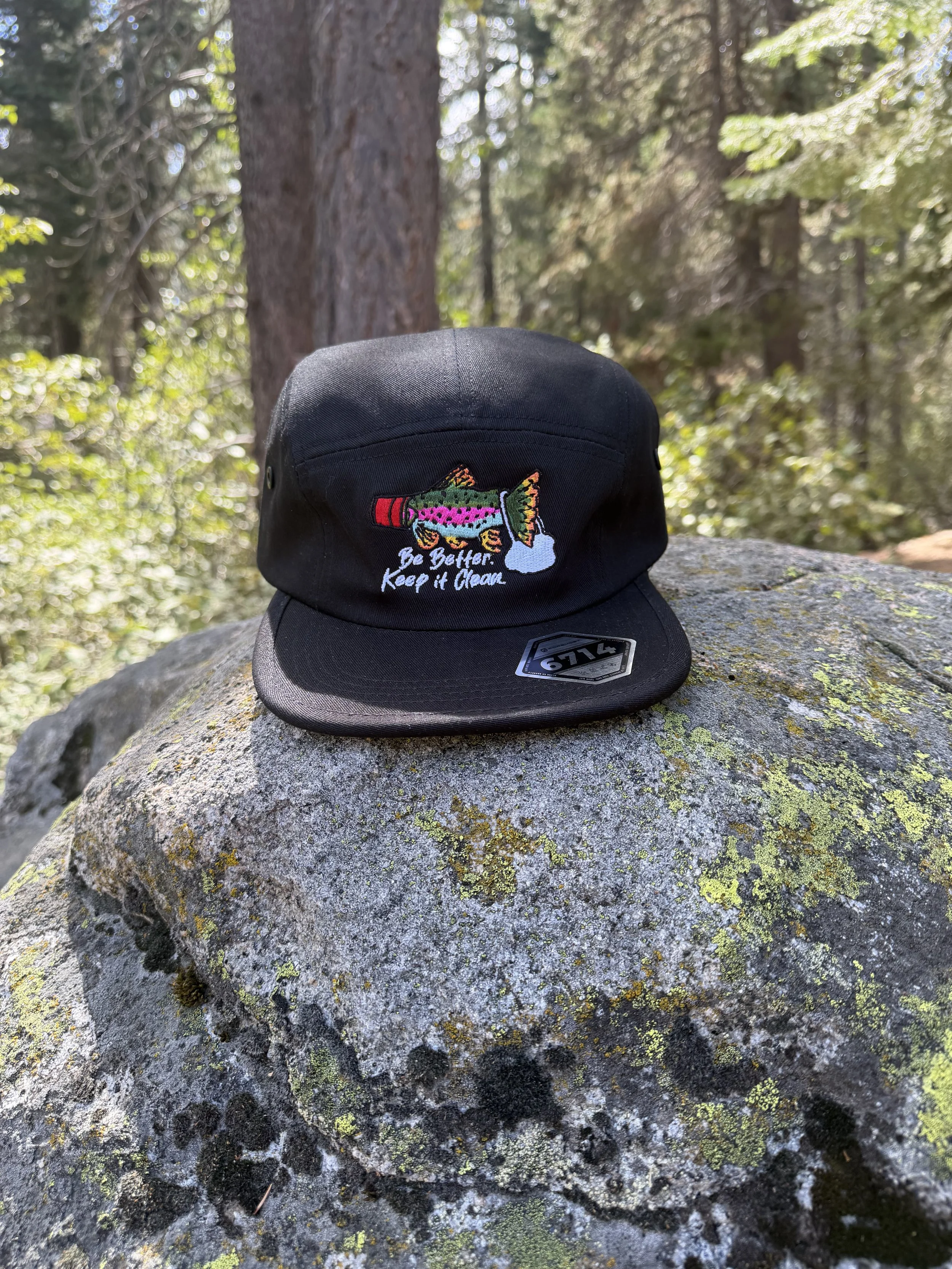 Camper Hat Structured - Black - Trout