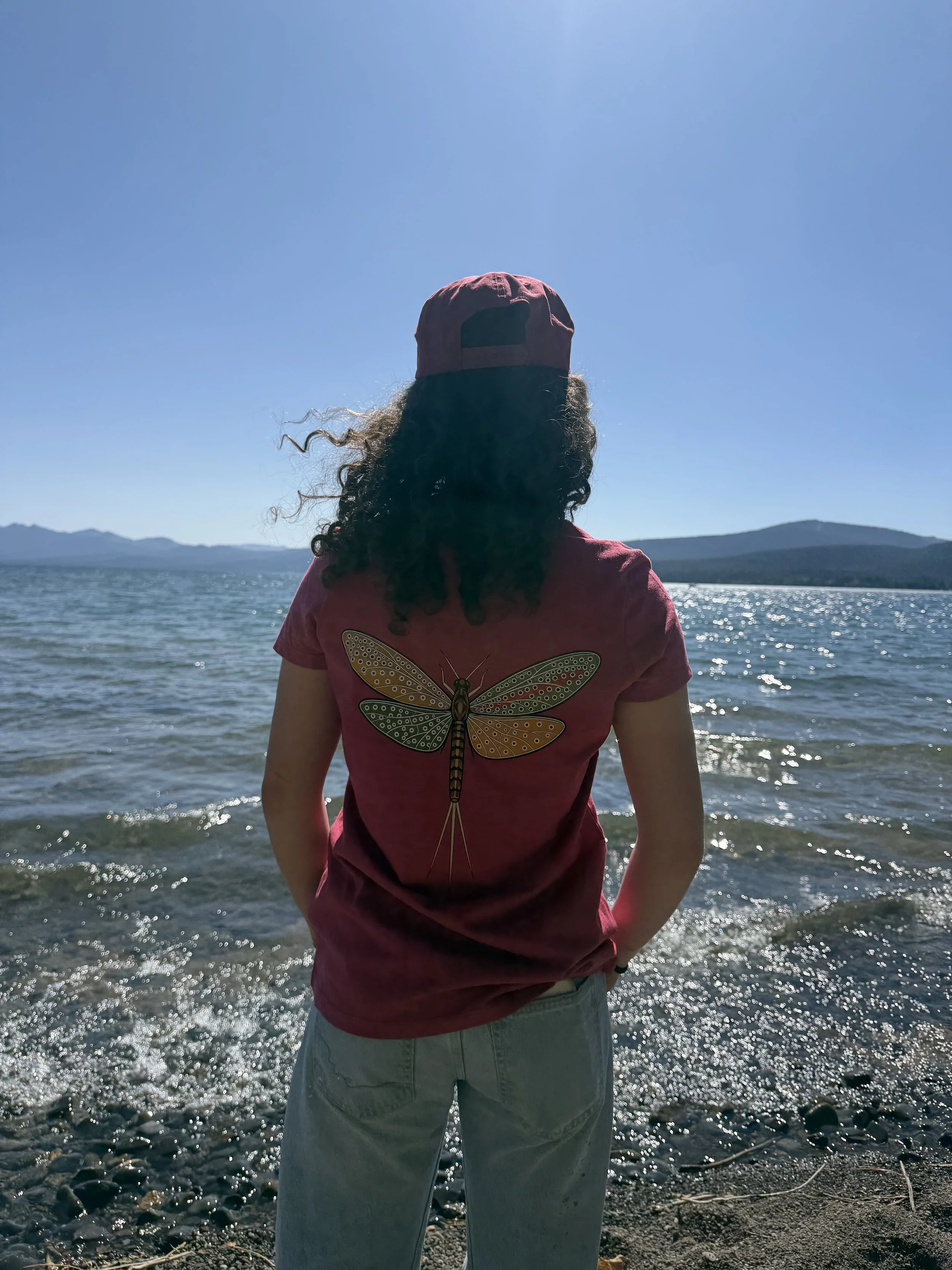 Women's Organic Cotton Tee - Red - Mayfly