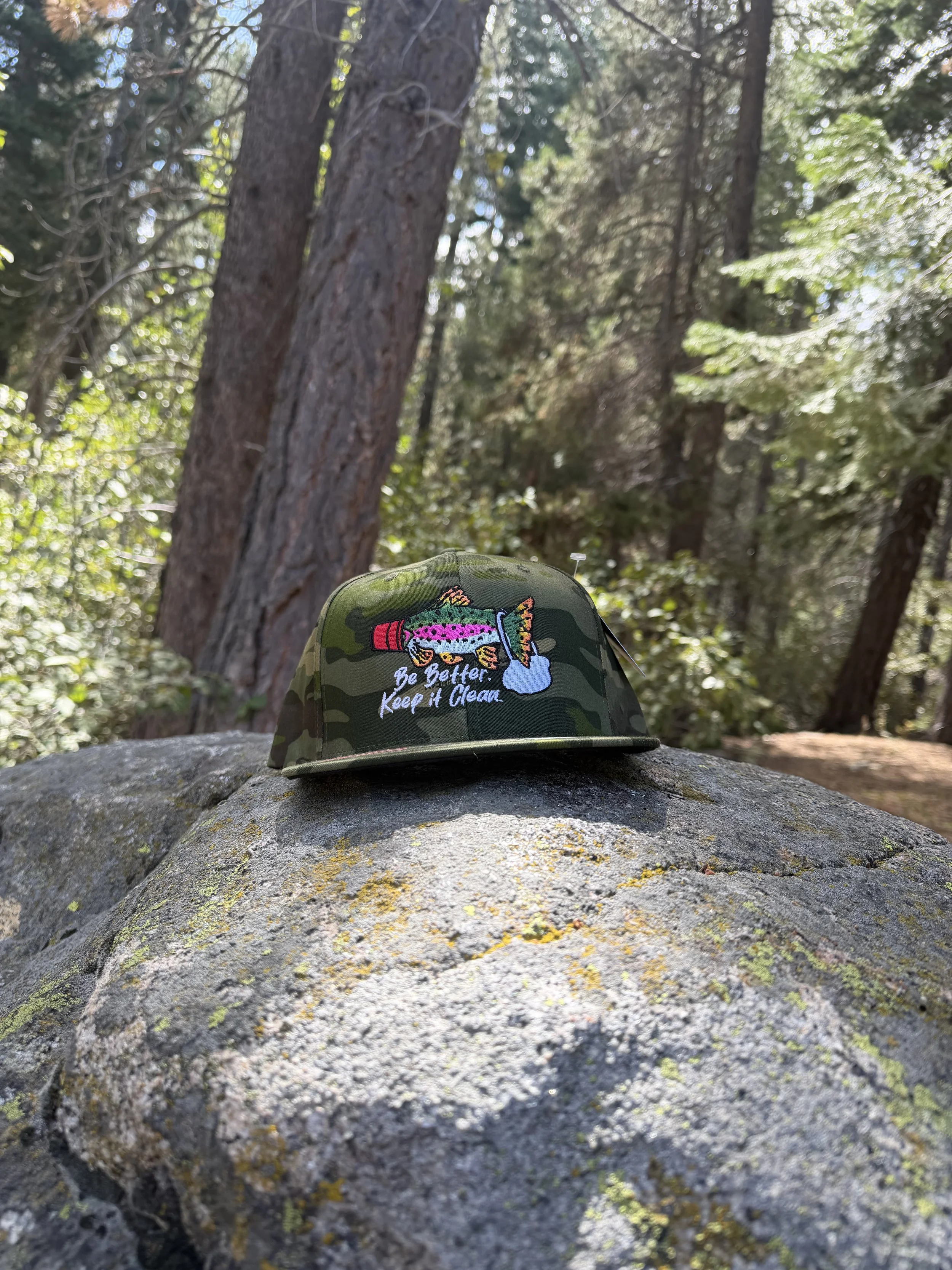 Trucker Hat - Camo - Trout Big Logo