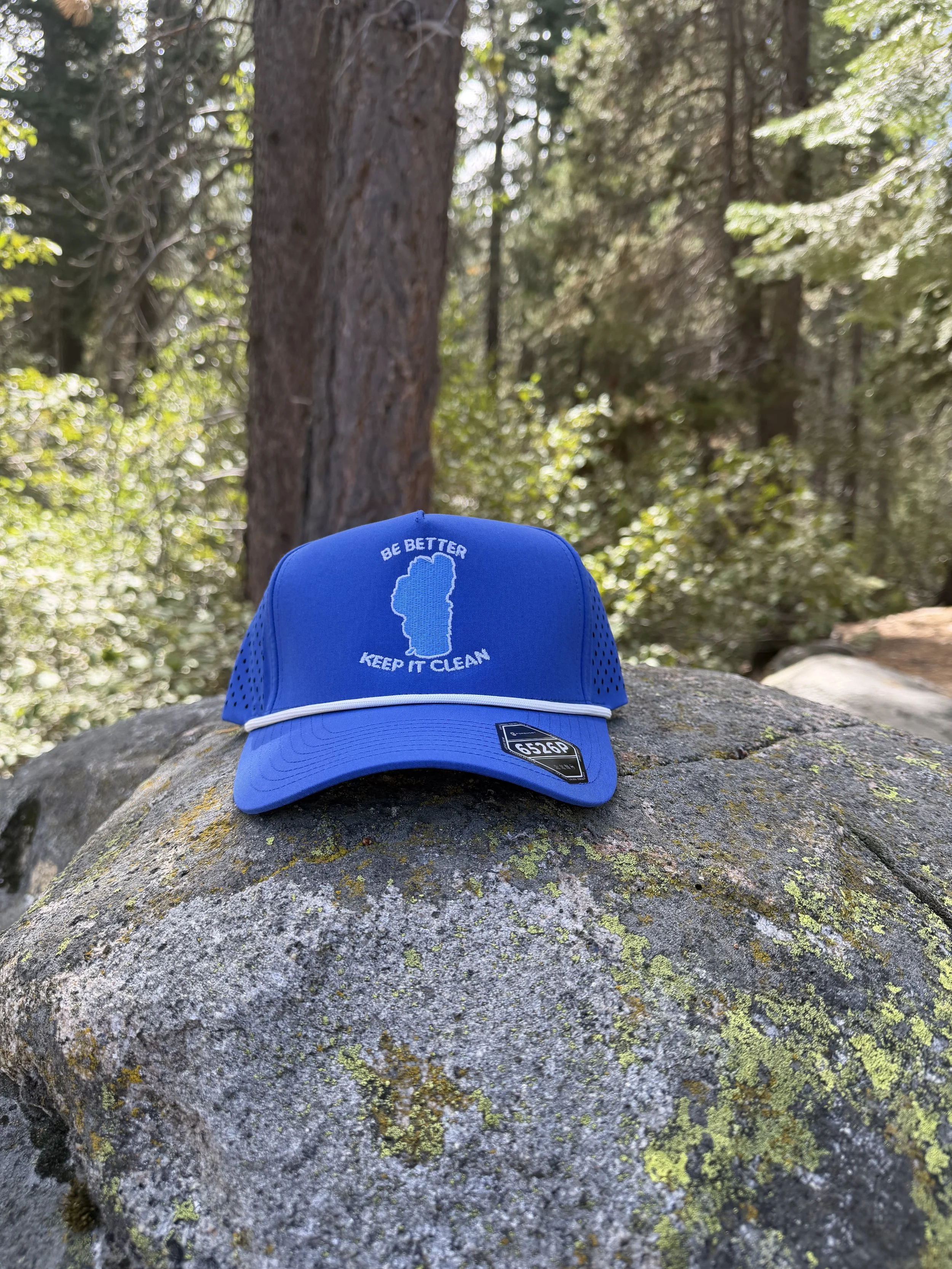 Lazer Cut Golf Hat - Blue - Tahoe