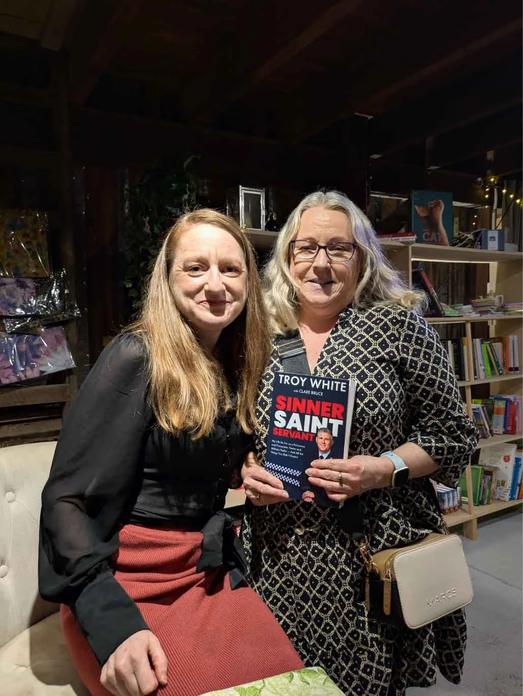 Sinner Saint Servant memoir launch at The Book Attic, Richmond