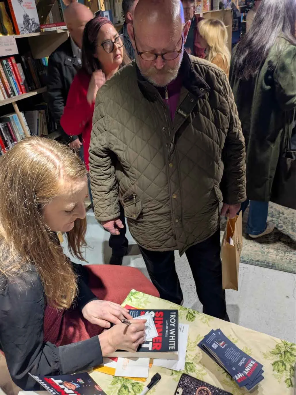 Guests at the Sinner Saint Servant launch, The Book Attic Richmond
