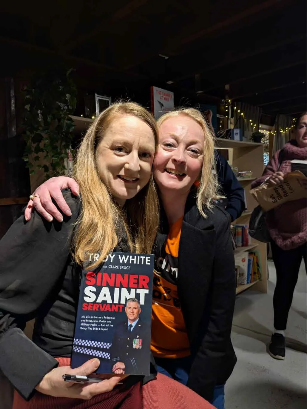 Sinner Saint Servant book launch gathering at The Book Attic,
Richmond