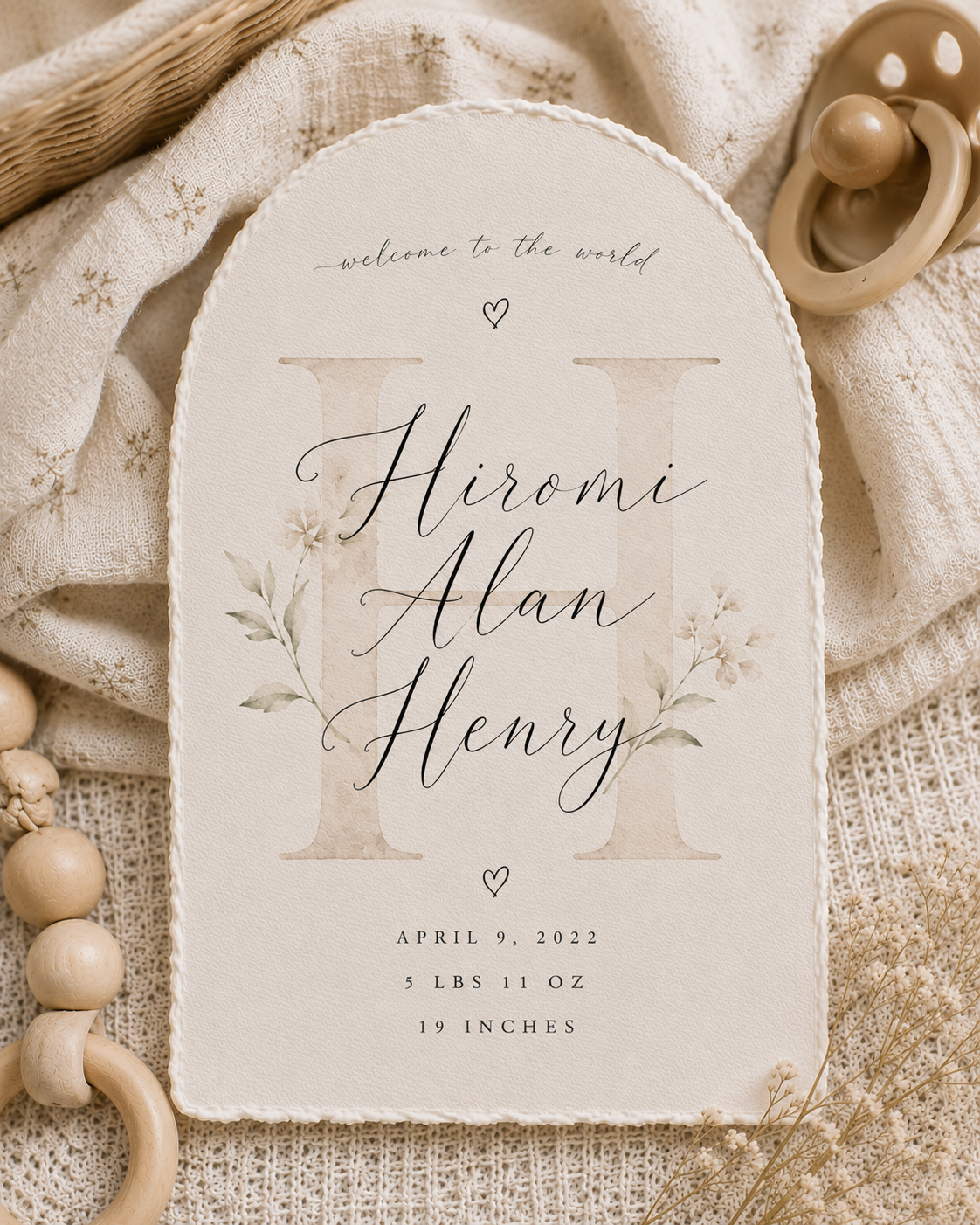 Custom Birth Announcement Card