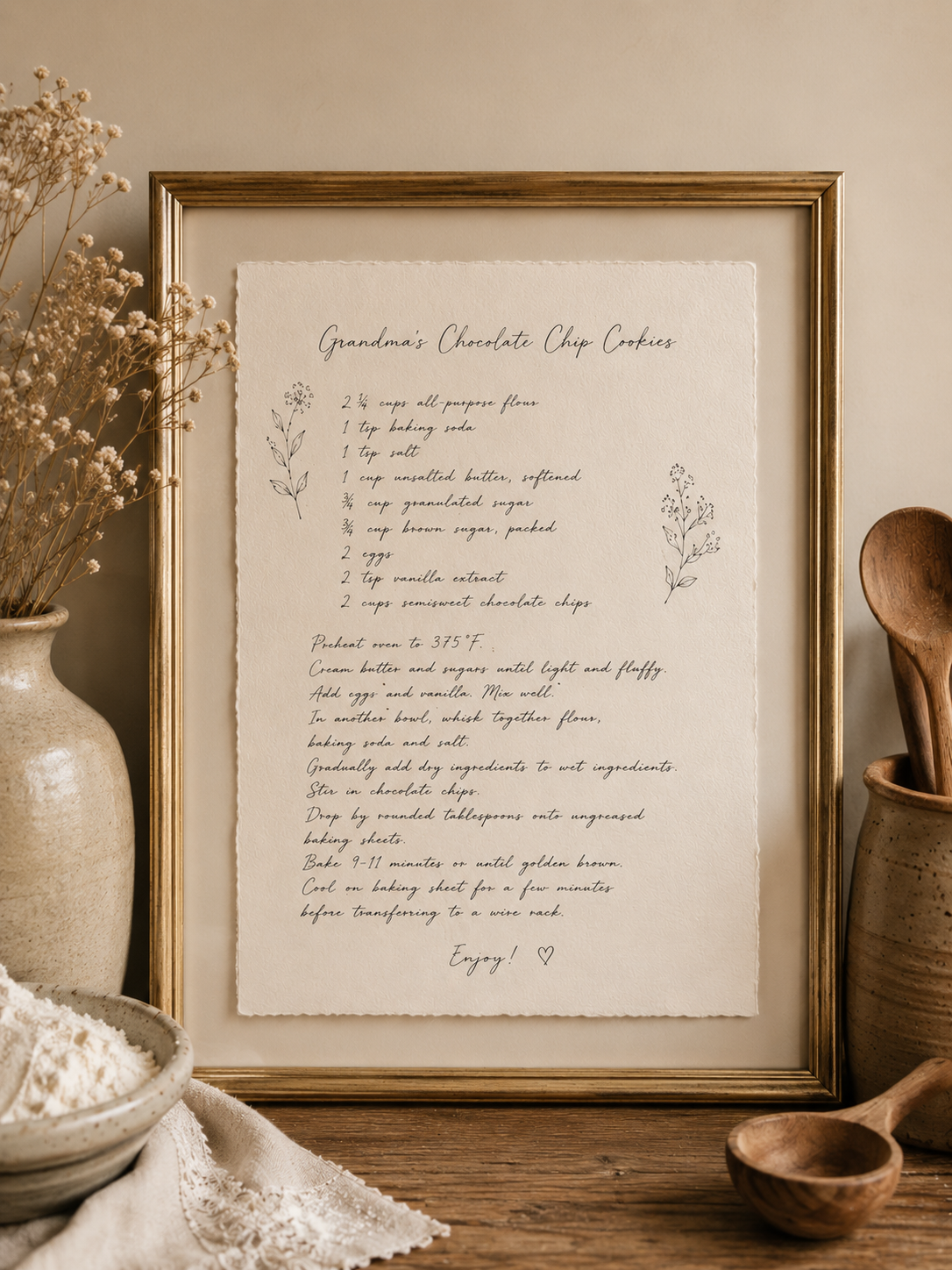 Custom Handwritten Recipe Keepsake