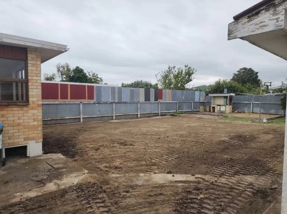 I Dig It swimming pool excavation with section clearing and site preparation for residential build in Hastings