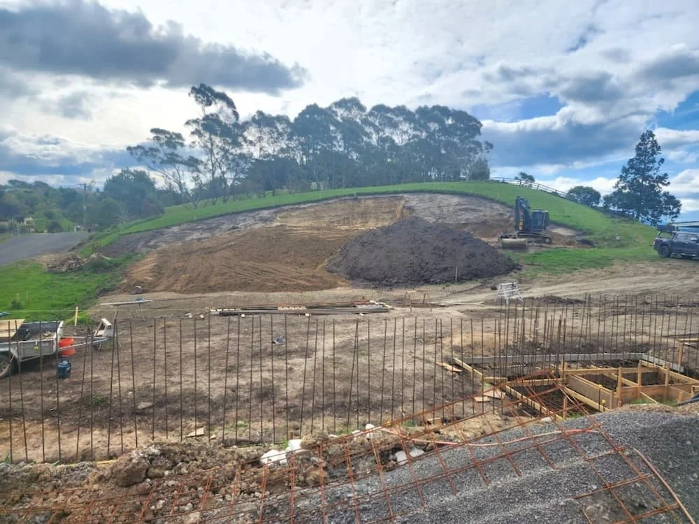 I Dig It Concrete driveway construction on rural Hawke's Bay property