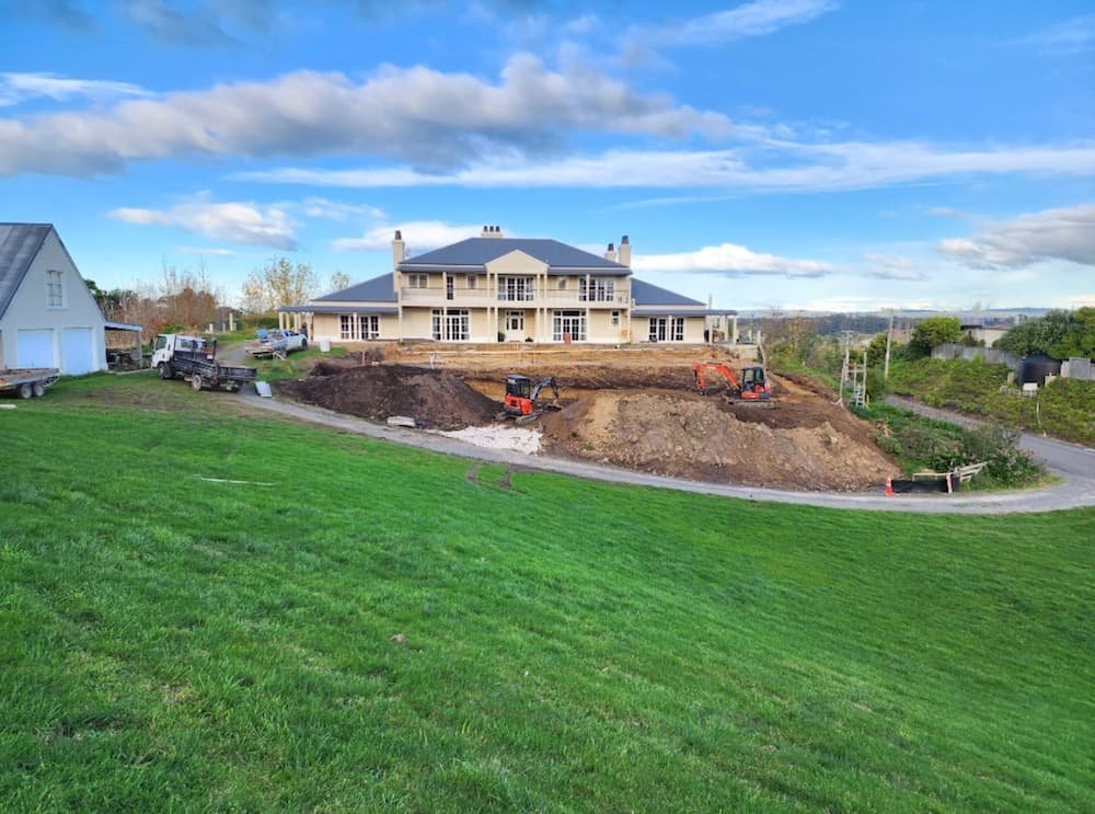 I Dig It digger and truck earthworks for luxury property landscaping in Hastings