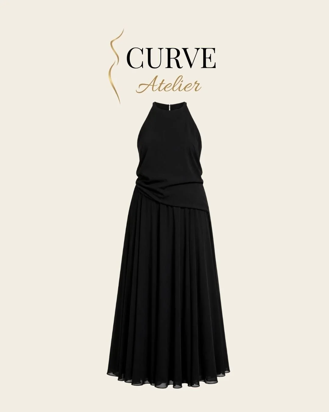 Black Halter Maxi Dress