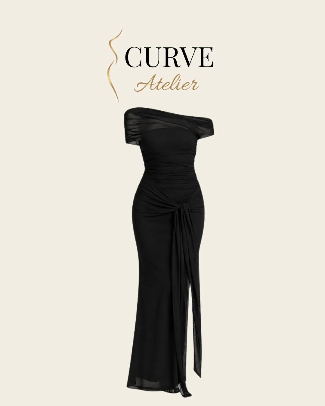 Black Cape Sleeve Dress