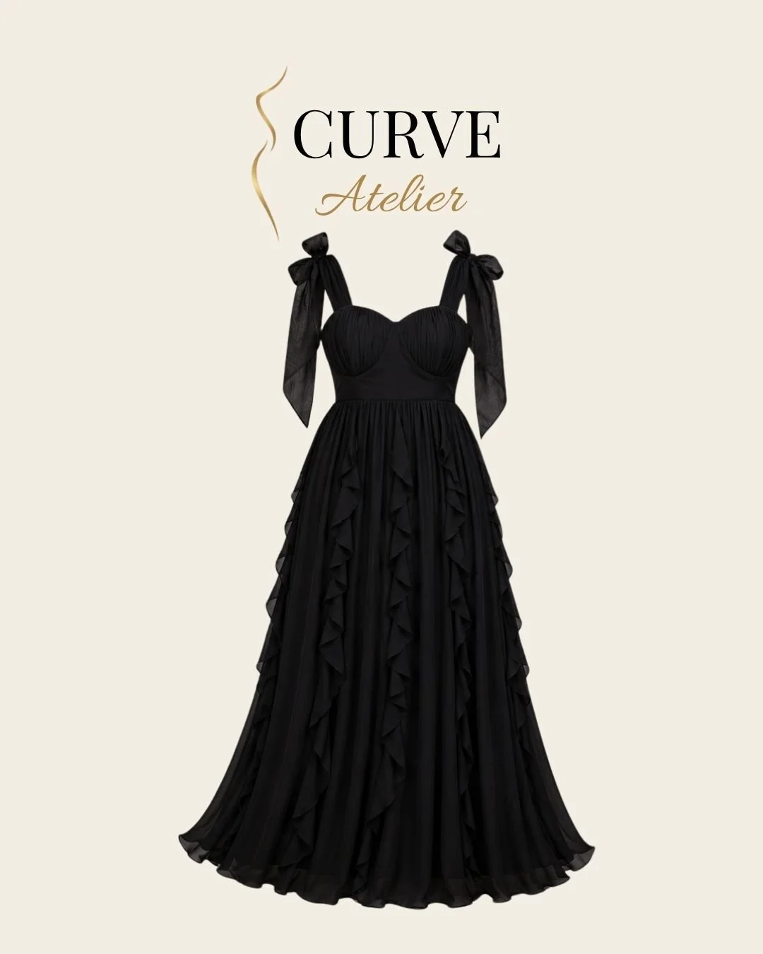 Bow Sleeve Maxi Dress