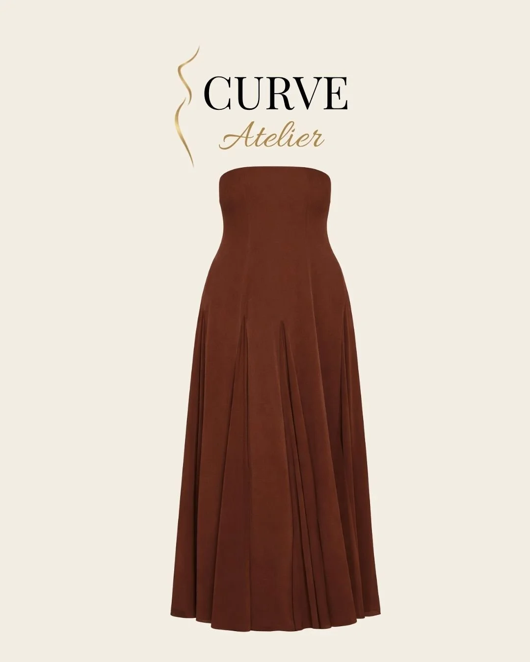 Brown Panelled Dress