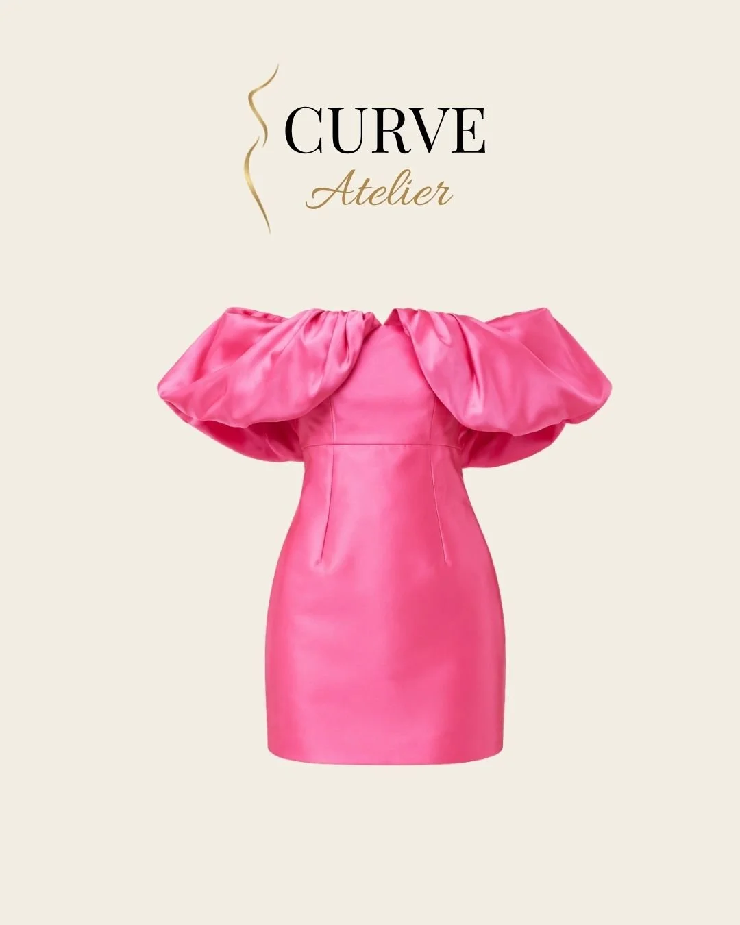 Pink Satin Mini Dress