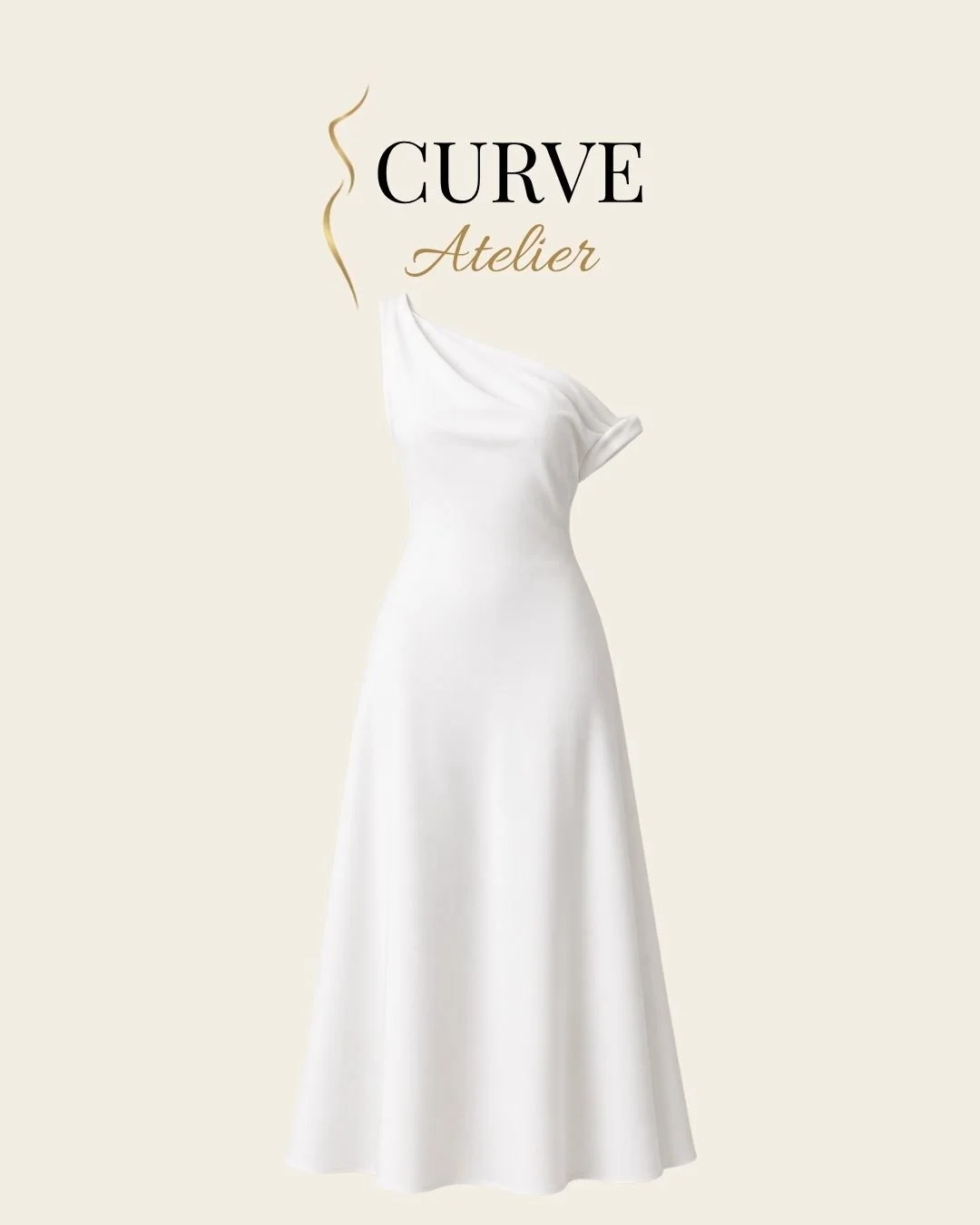 White Off the Shoulder Midi Dress