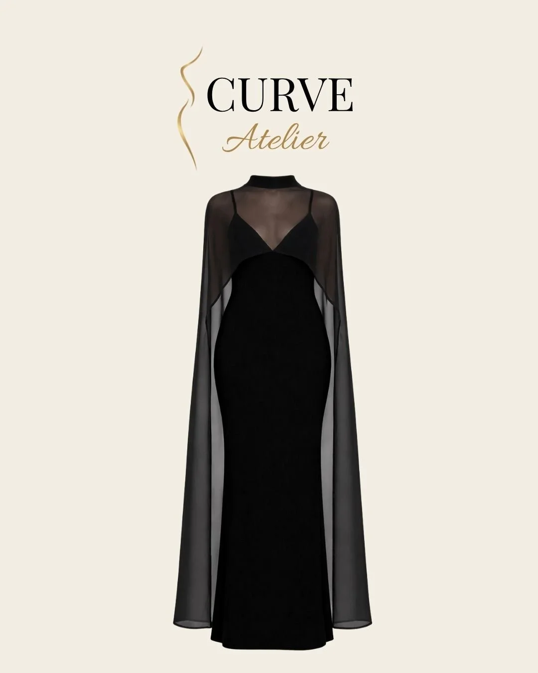 Cape Maxi Dress