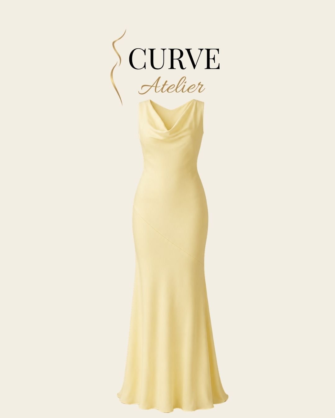 Yellow Satin Andie Dress