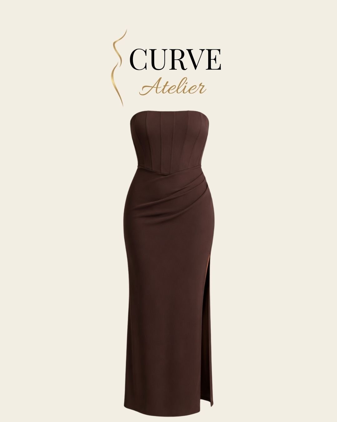Strapless Brown Structured Bodice