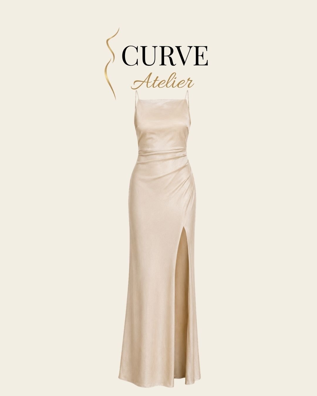 Champagne Satin Dress