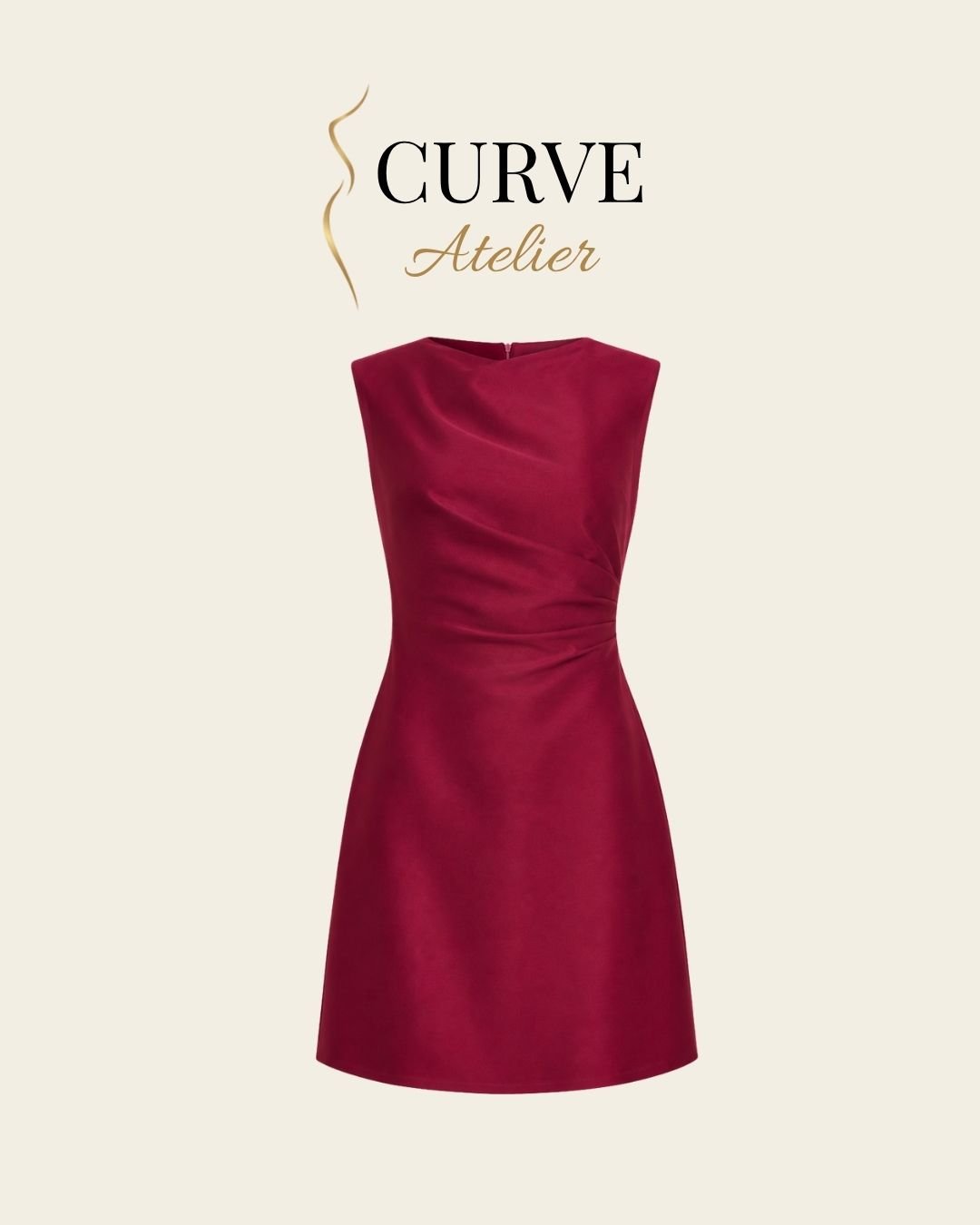 Red Structured Mini Dress