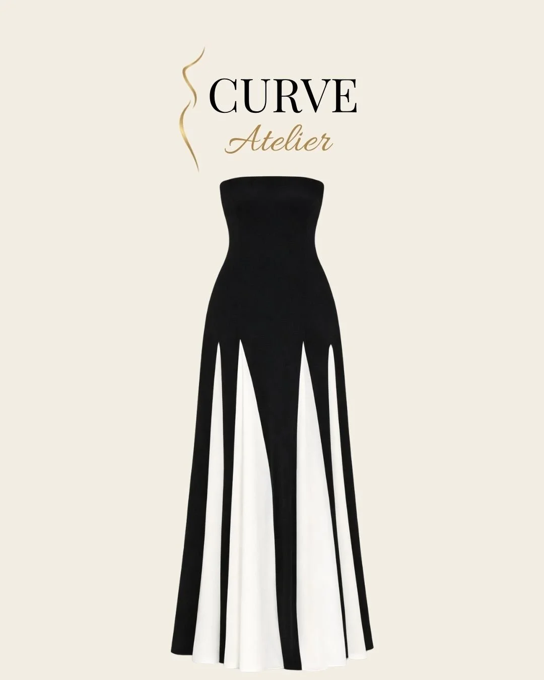 Black and White Panelled Dress