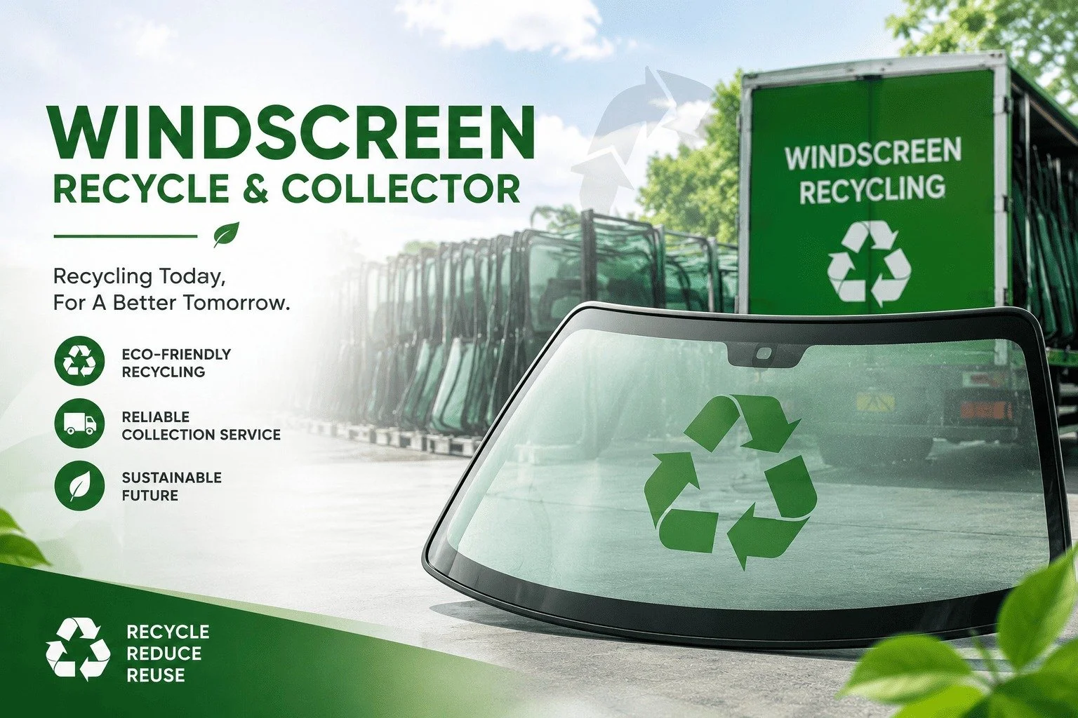 display for windscreen recycling