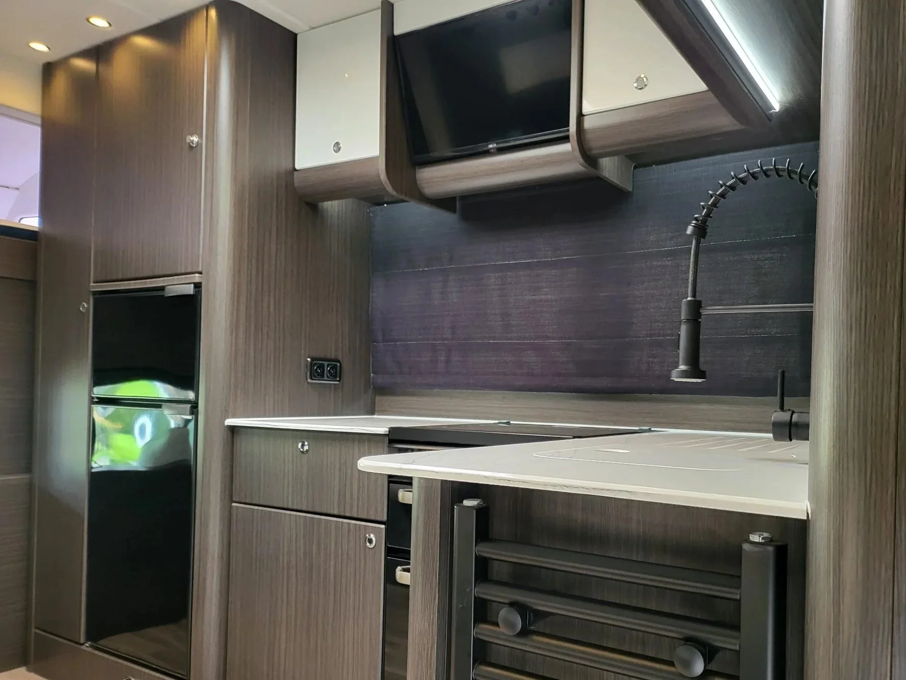 Kitchen in horse truck