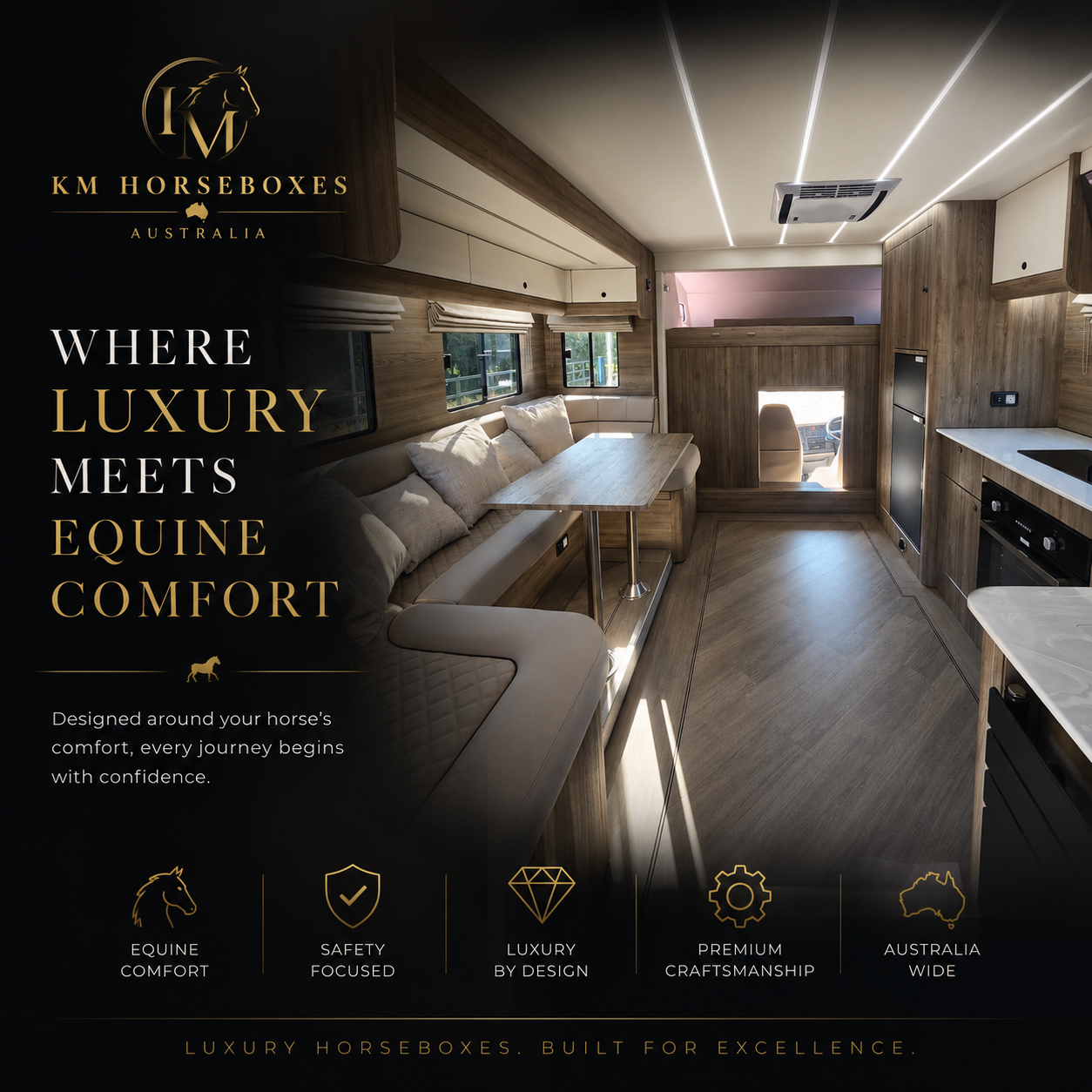 Horse Truck interior of KM Horseboxes