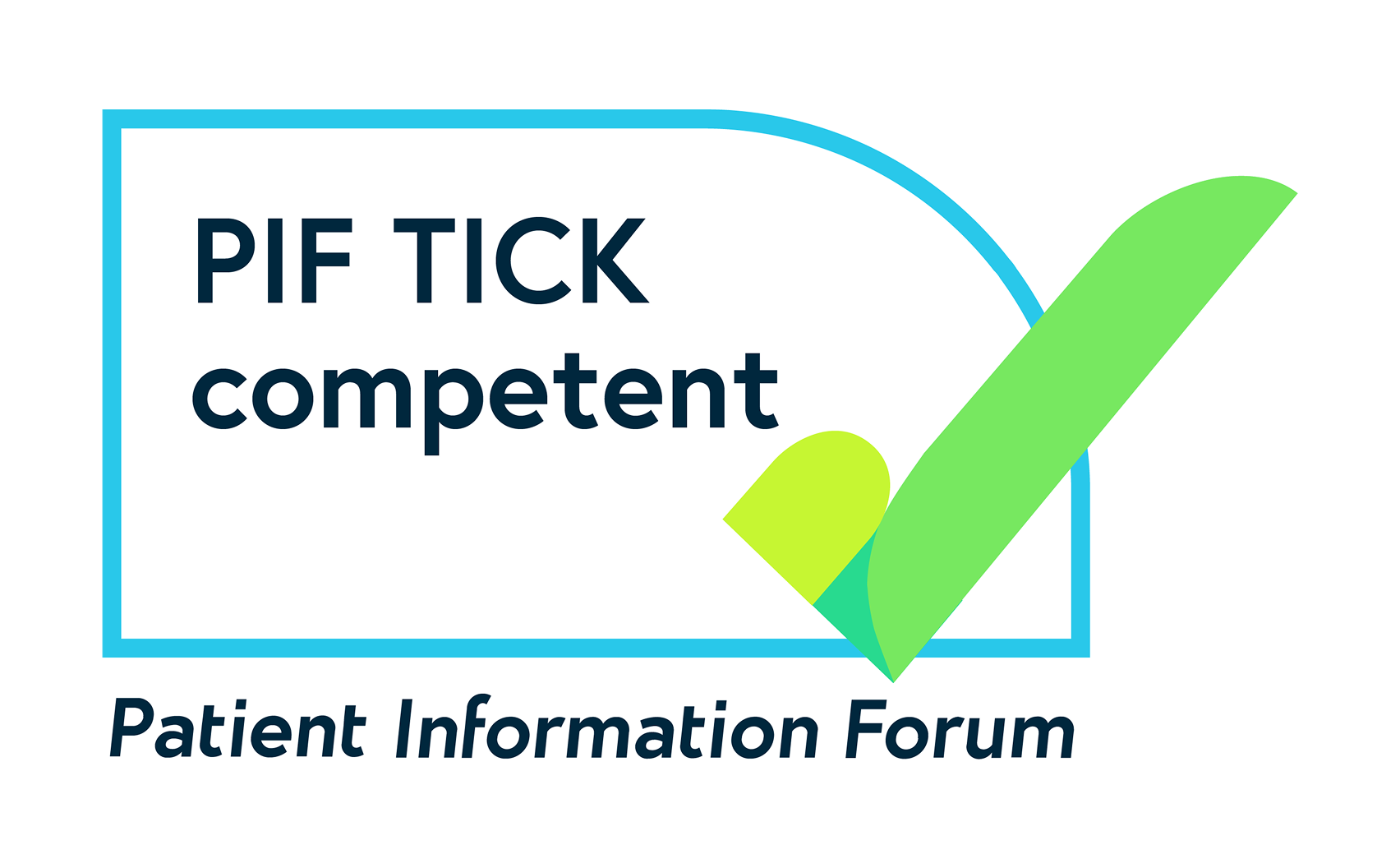 Logo for PIF TICK competent Patient Information Forum