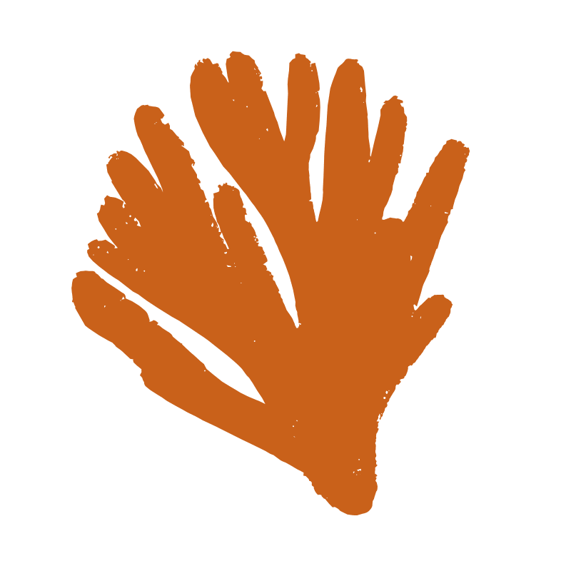 Illustration of two orange rubber gloves overlapping against a black background.