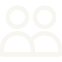 Icon of two simplified human figures, representing a group or team.