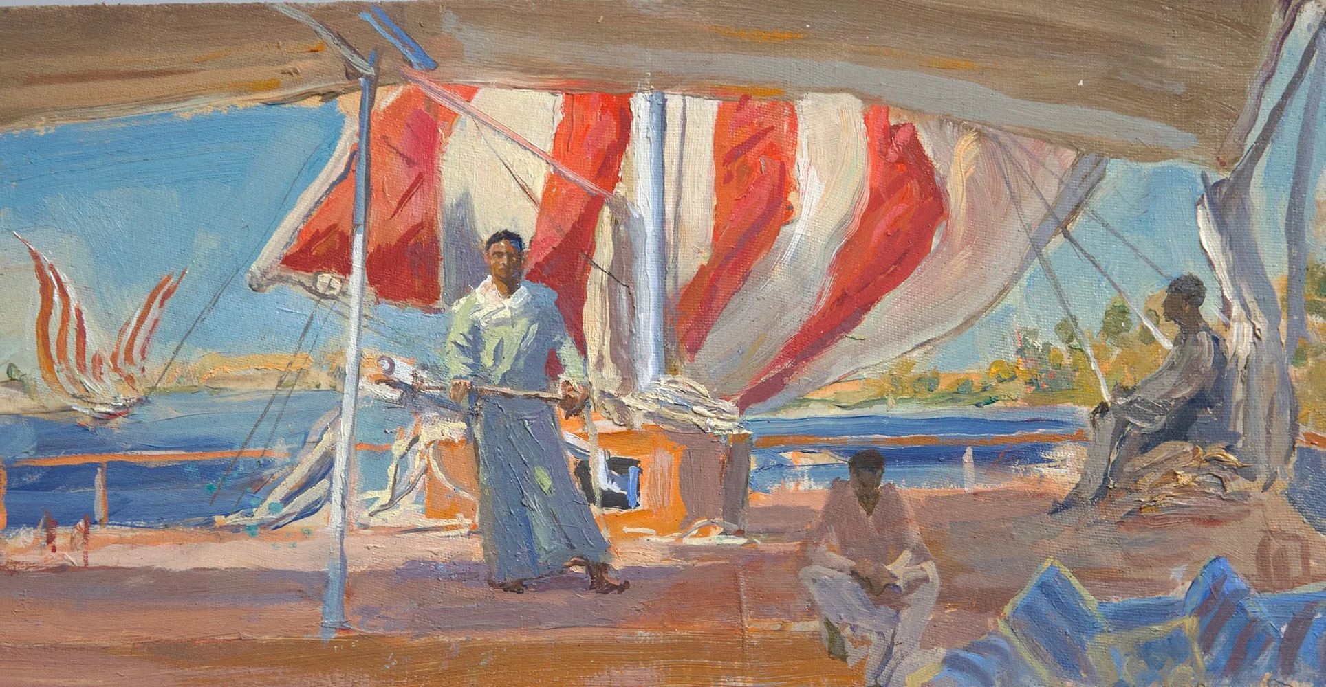 Roman on the Nile - Oil - 20cm x 40cm - £750